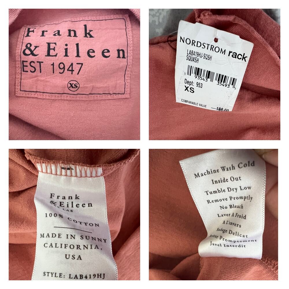 Frank & Eileen Harper Perfect Tee Maxi Dress In Squash Size XS - Picture 8 of 10